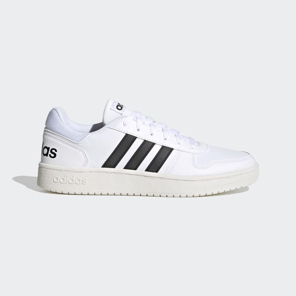 Adidasi Baschet Adidas Hoops 2.0 Barbati Romania - Albi/Negrii/Albi EG3970